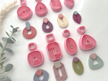 HIGH DIFFICULTY: Ribbed Shaped Hallow SET Polymer Clay Cutter • Fondant Cutter • Cookie Cutter